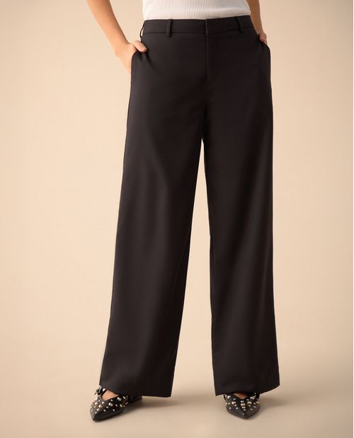 Pantalón de tela fluida para mujer