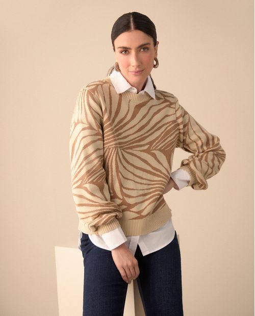 Buzo con estampado abstracto para mujer