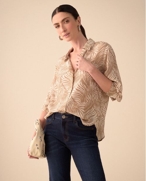 Camisa de animal print para mujer