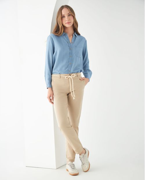 Pantalón con bota recta para mujer