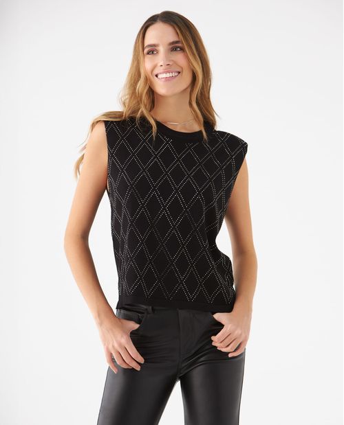 Camisa tejida manga sisa para mujer