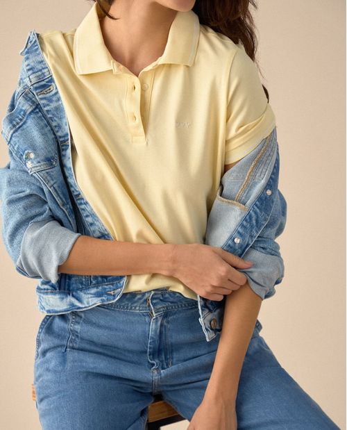Camiseta polo con mini print