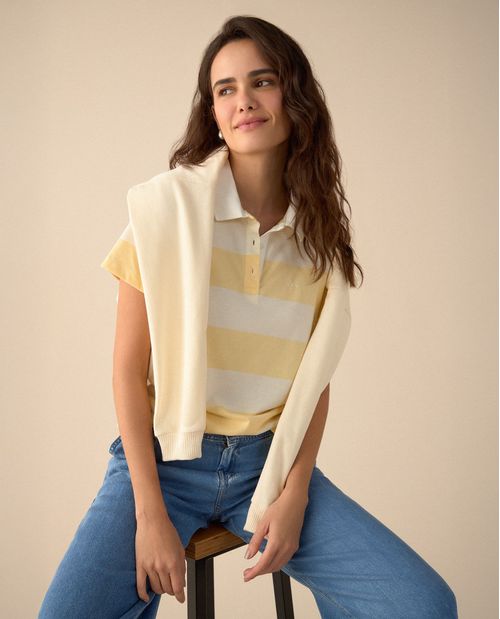 Camiseta tipo polo para mujer
