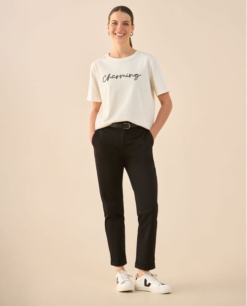 Pantalón con guardapolvo el ruedo para mujer