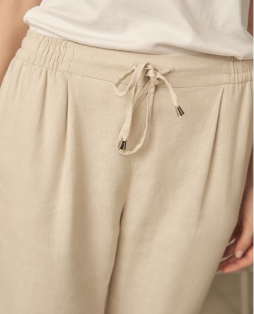 Pantalón con elástico en cintura para mujer