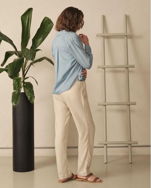 Camisa en denim para mujer