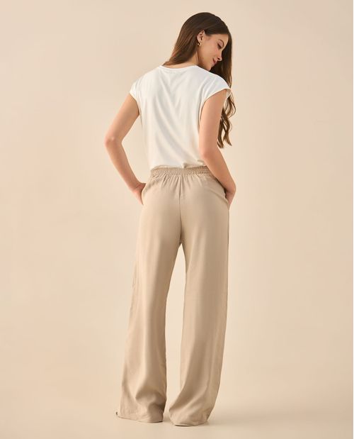 Pantalón con elástico posterior para mujer