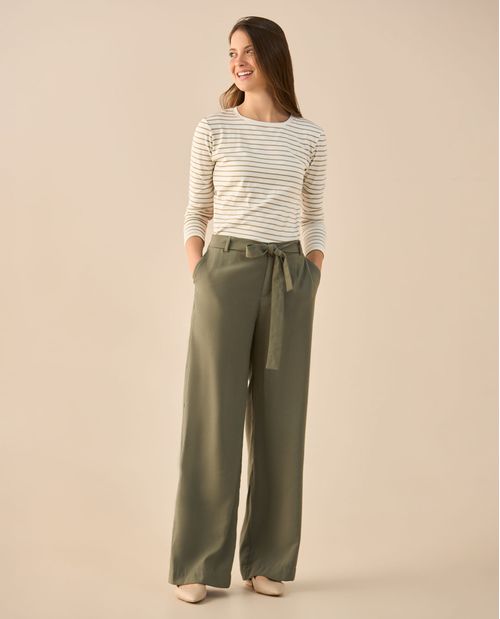 Pantalón con elástico posterior para mujer