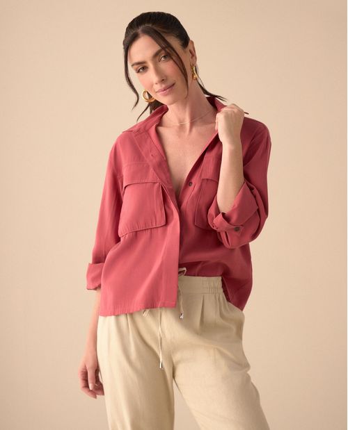 Camisa clásica manga larga para mujer