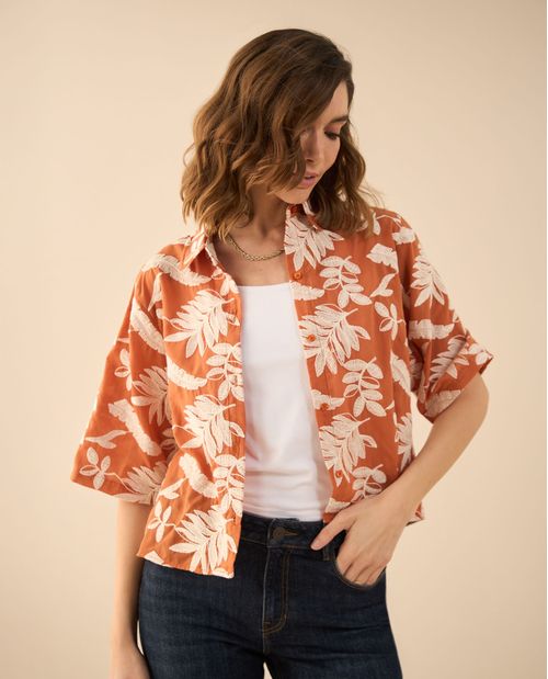 Camisa de flores para mujer