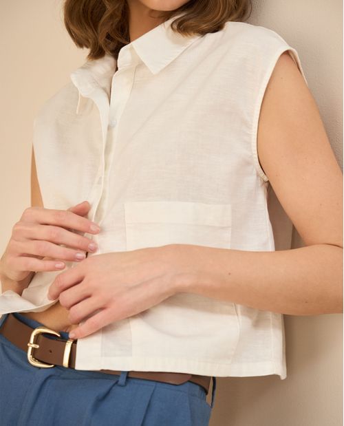 Camisa de largo pretinero para mujer