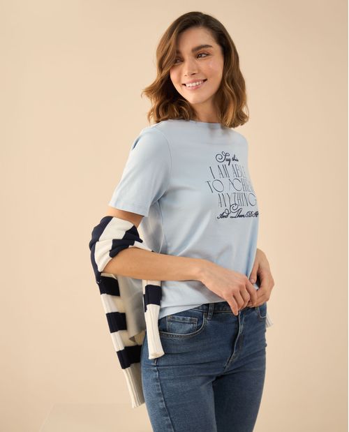 Camiseta básica manga corta para mujer