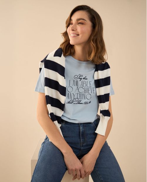 Camiseta básica manga corta para mujer