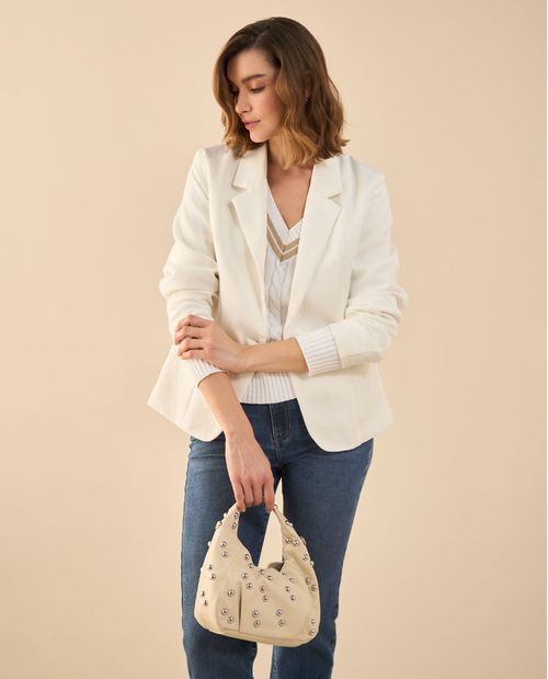 Chaqueta con cuello de solapa para mujer