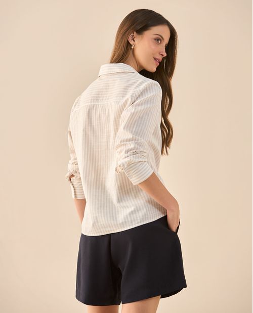 Camisa clásica manga larga para mujer
