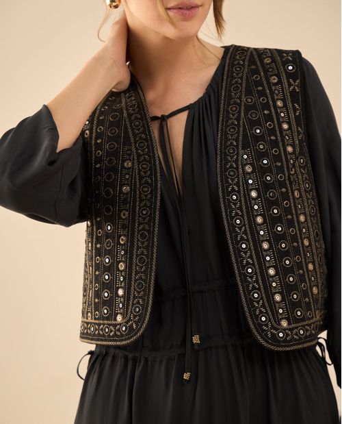 Chaqueta tipo chaleco para mujer