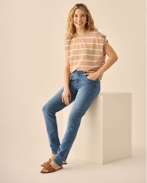 Camiseta con detalle en hombros para mujer
