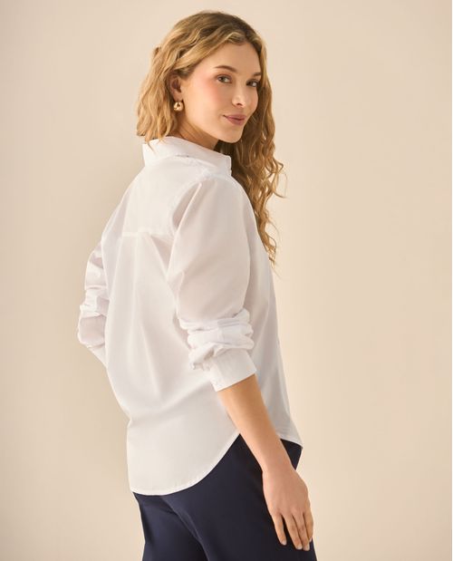 Camisa clásica manga larga para mujer
