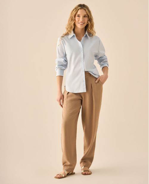 Camisa con estrella bordada para mujer