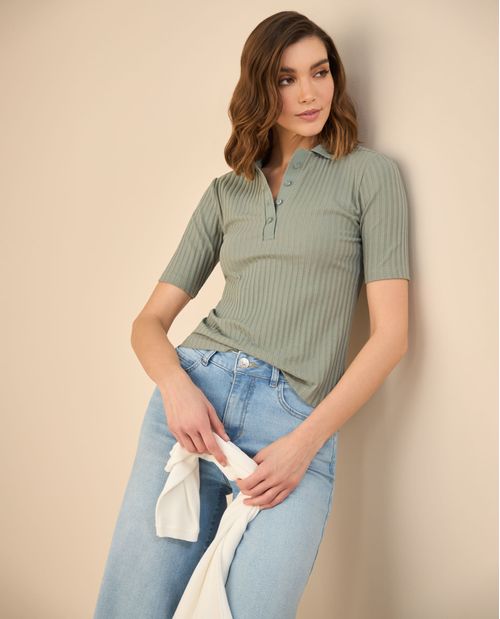 Camiseta tipo polo para mujer