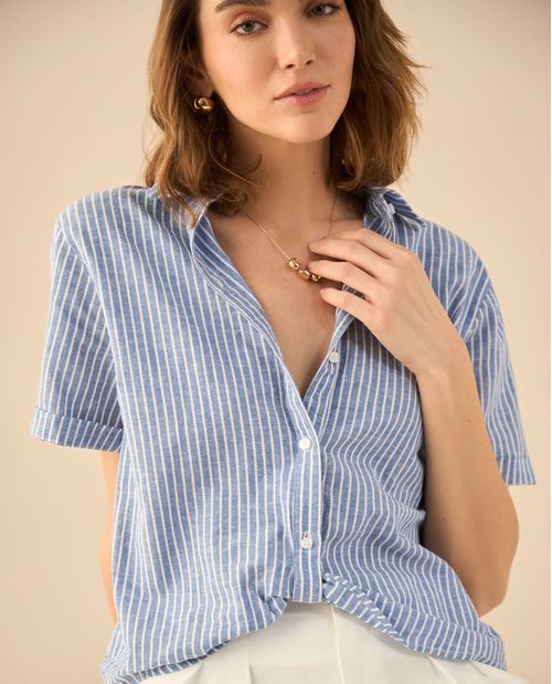Camisa a rayas para mujer