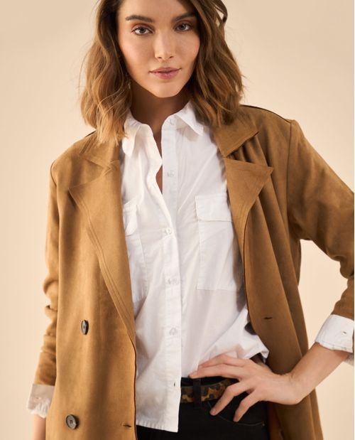 Camisa clásica manga larga para mujer