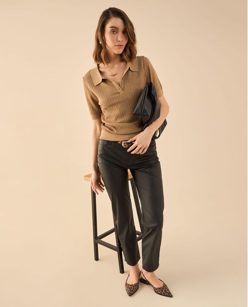 Pantalón tipo cuero para mujer
