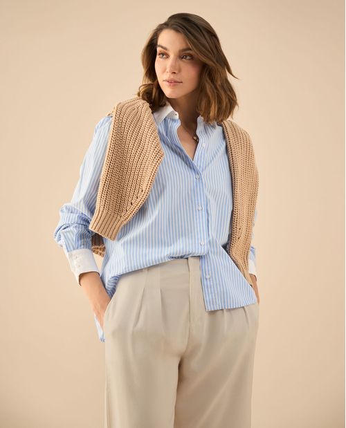 Camisa de largo asimétrico para mujer