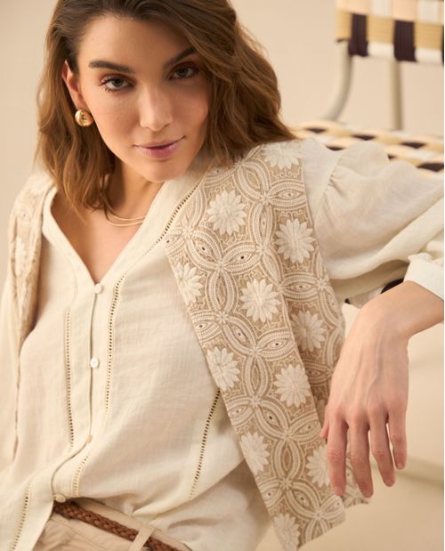 Chaqueta tipo chaleco para mujer