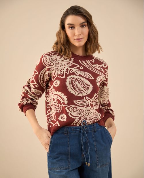 Buzo con diseños tejidos para mujer