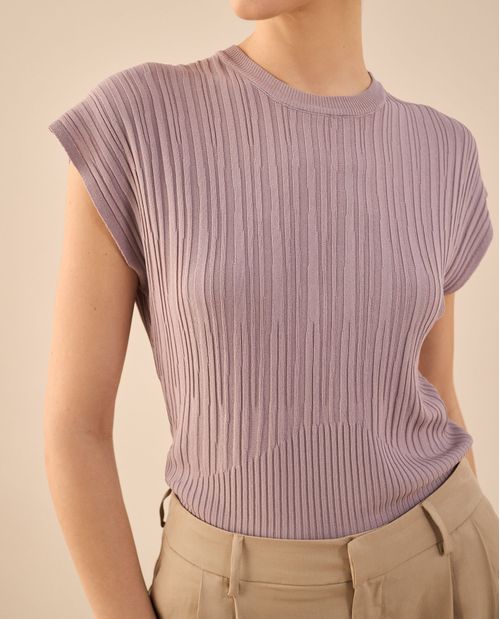 Camisa tejida de diseño cerrado