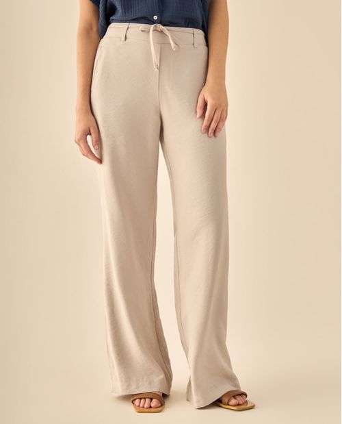 Pantalón Wide Leg con Cordón Ajustable