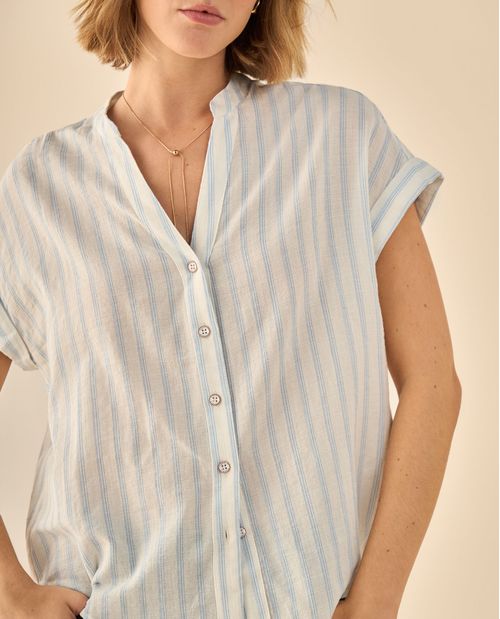 Camisa de Rayas Corte Oversized
