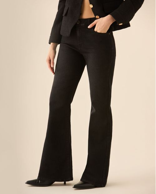 Jean Flare bota amplia para mujer