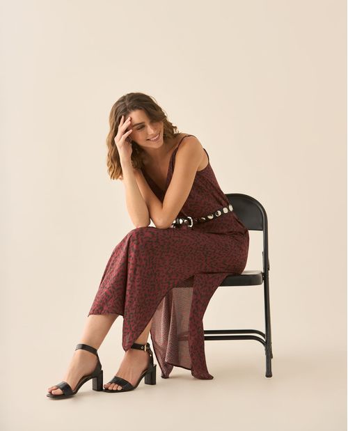 Vestido con estampado de animal print para mujer