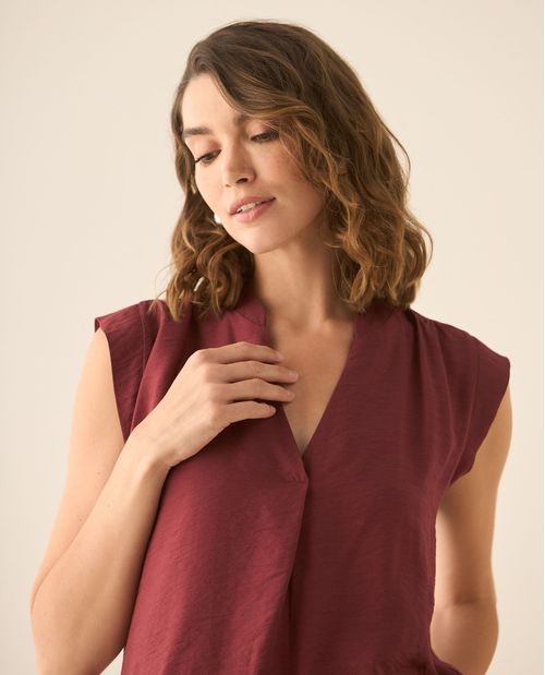 Camisa de diseño cerrado para mujer