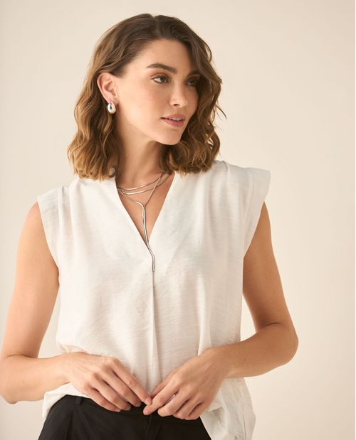 Camisa de diseño cerrado para mujer