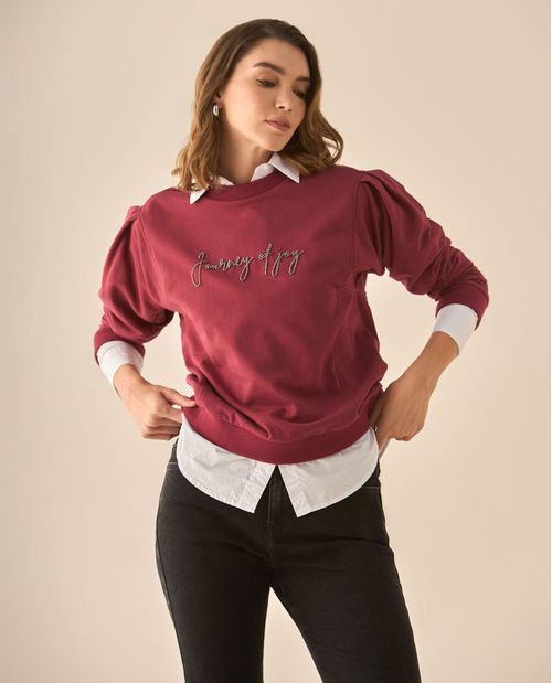 Buzo con detalles bordados para mujer