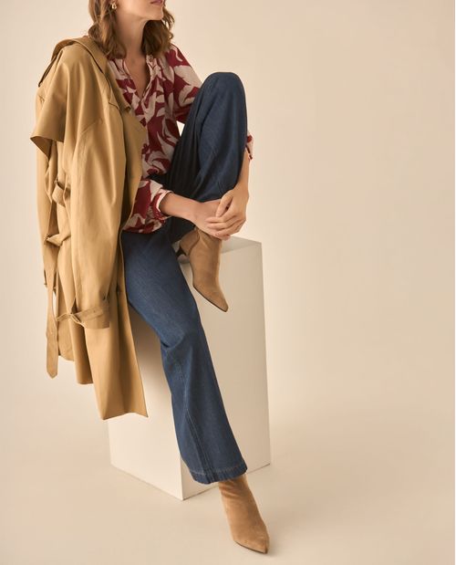 Jean Wide leg con pinzas para mujer