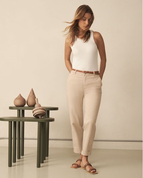 Pantalón elegante bota recta para mujer