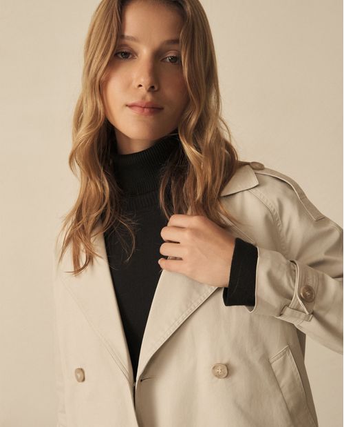 Chaqueta con cuello de solapa para mujer