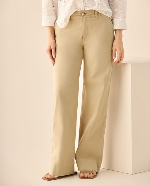 Pantalón clásico de silueta recta para mujer