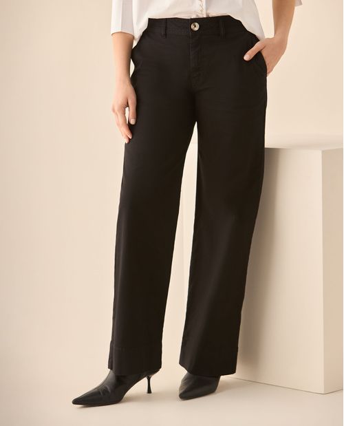 Pantalón clásico de silueta recta para mujer