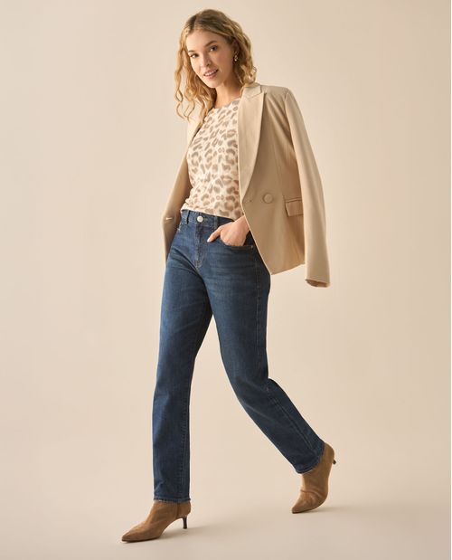 Jean medio cinco bolsillos para mujer