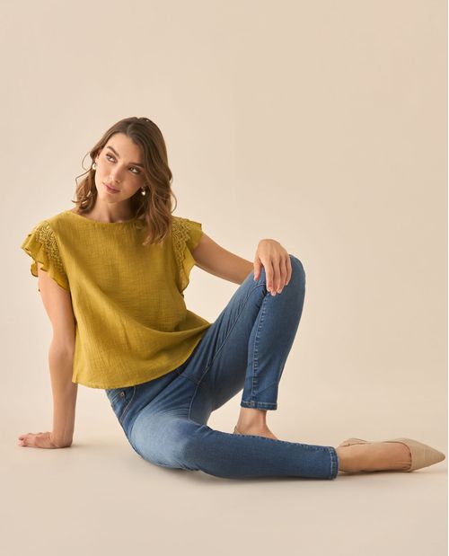 Jean Skinny cinco bolsillos para mujer