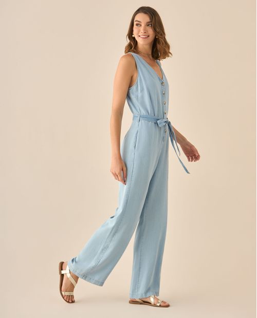 Enterizo largo manga sisa para mujer