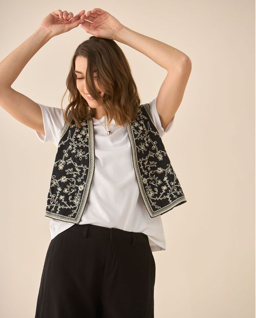 Camisa tipo chaleco para mujer