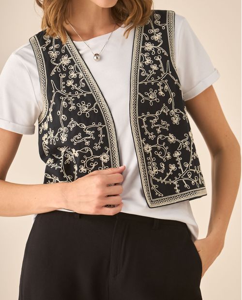 Camisa tipo chaleco para mujer