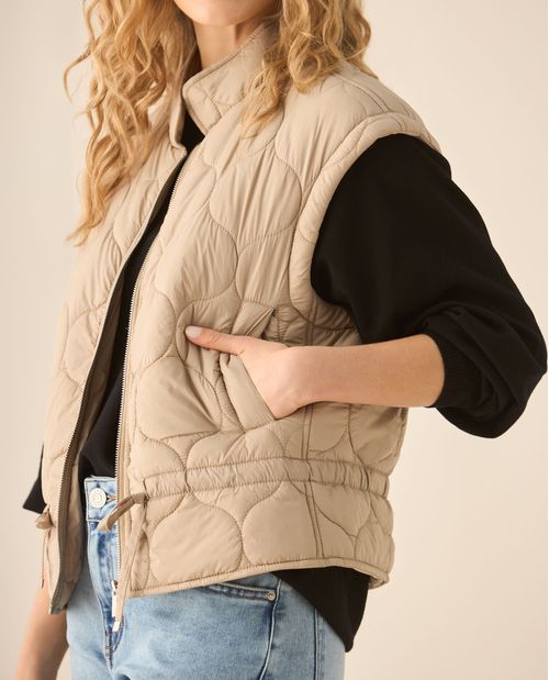 Chaleco de cuello alto para mujer