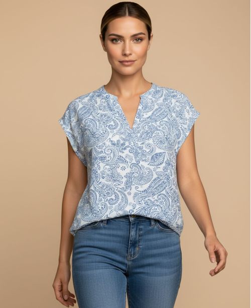 Camisa con Estampado Paisley